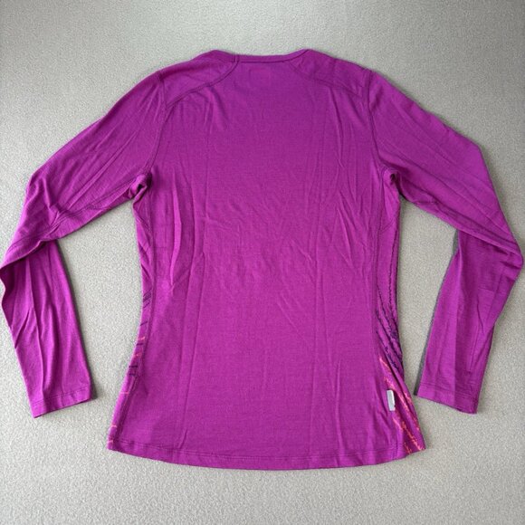 Icebreaker Merino 200 Bodyfit Long Sleeve Thermal Top Feather Purple Size Medium - Picture 13 of 14